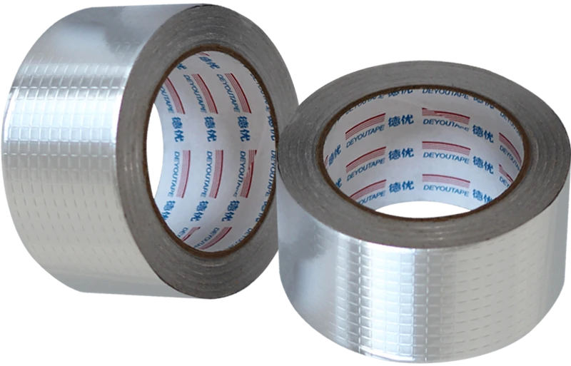 2-way Fiber Glass Aluminum Foil Tape with Synthetic Rubber Adhesive