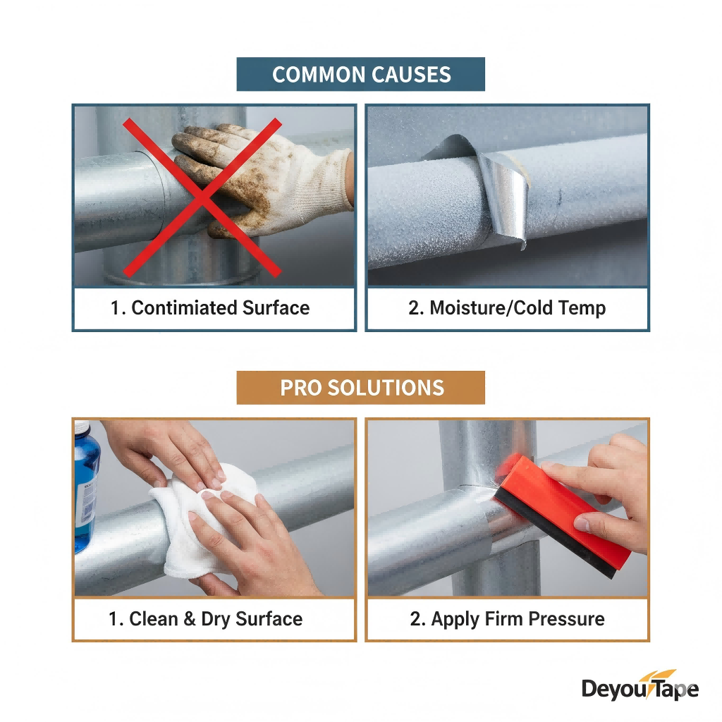 Aluminum Foil Tape not Sticking