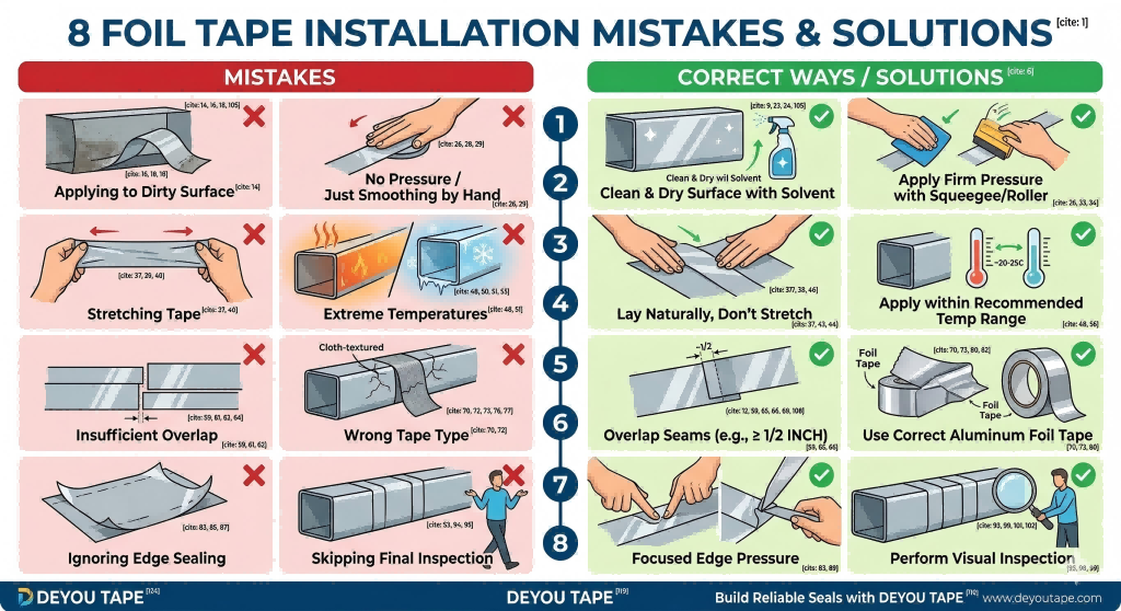 Aluminum Foil Tape Installation Mistakes (and How to Avoid Them)