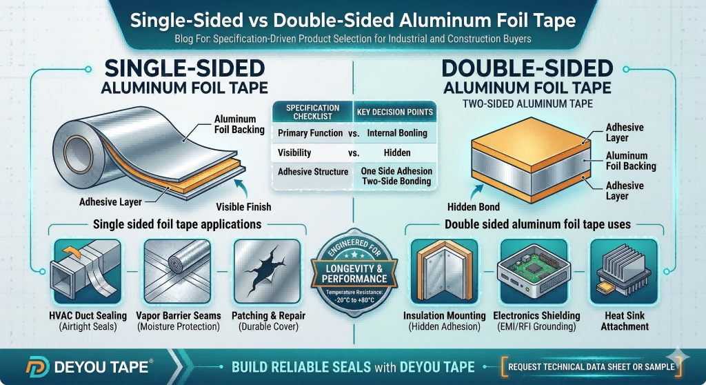 Single-Sided vs Double-Sided Aluminum Foil Tape