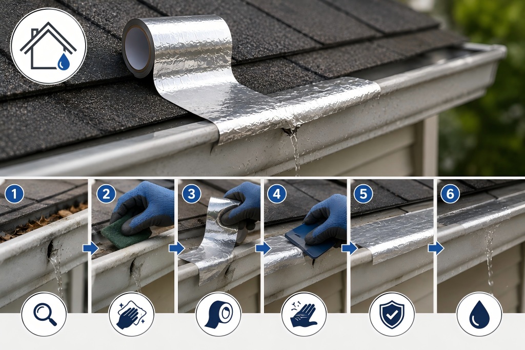 Stop Roof & Gutter Leaks Fast: How to Use Aluminum Foil Tape for DIY Repair