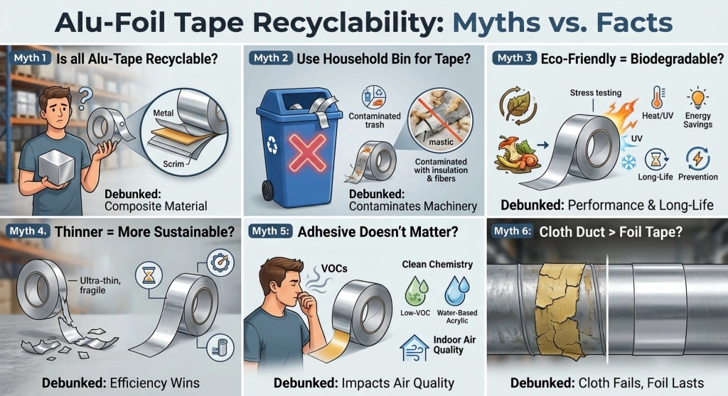 Aluminum Foil Tape Recyclability: Myths vs. Facts